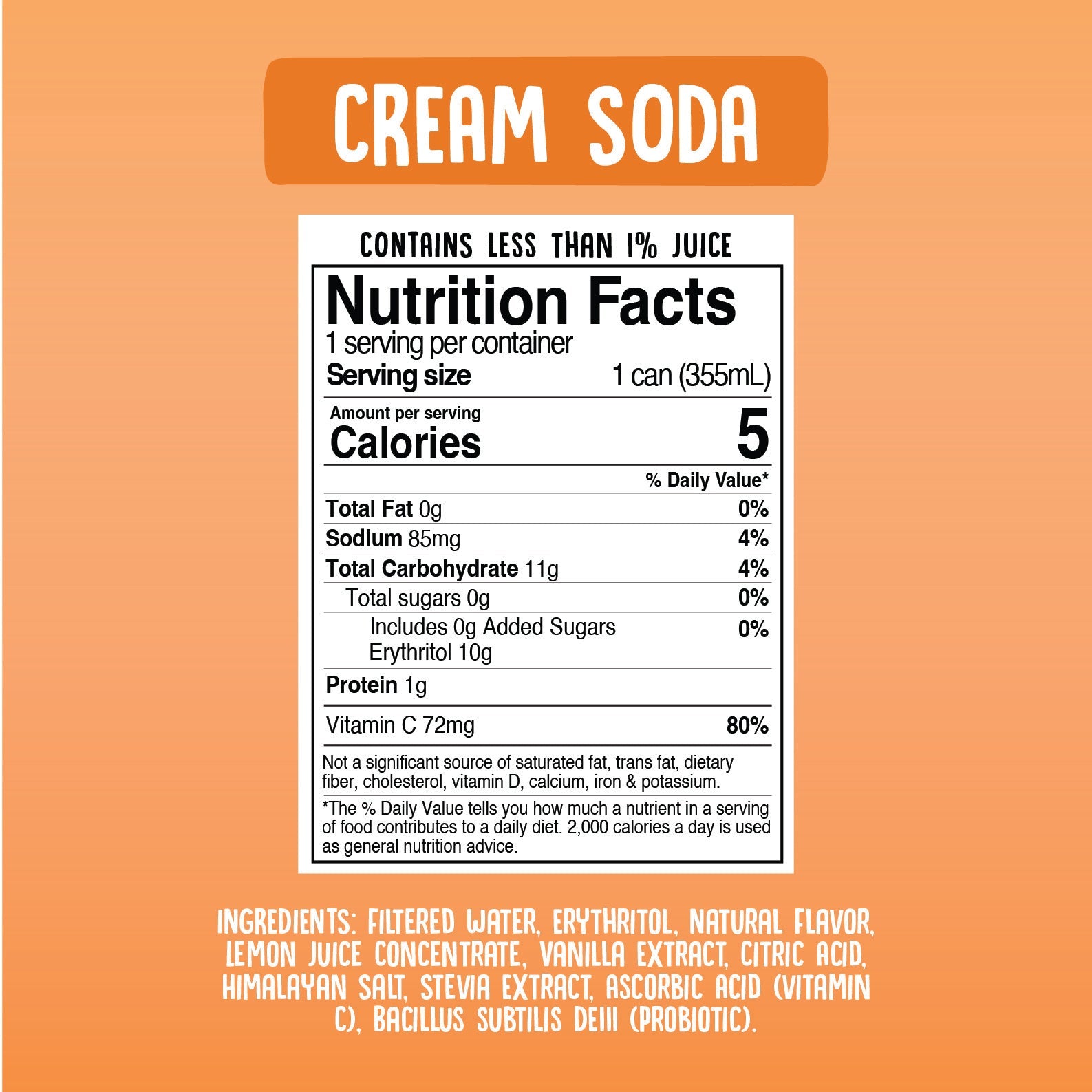 Cream Soda – Cove Soda