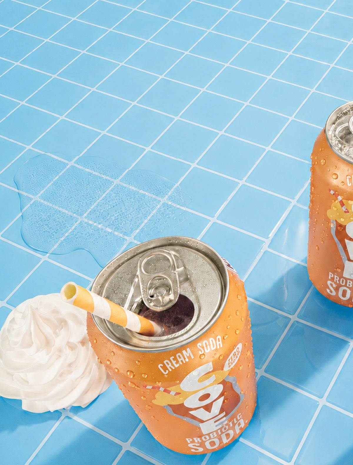 Two Cove Cream Soda cans